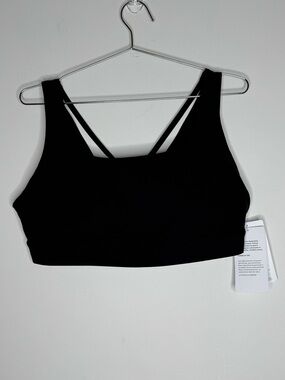 Athleta Exhale Bra Plus Size 1X D-DD+ Black Sports Bra 2022 MRSP $49 New NWT